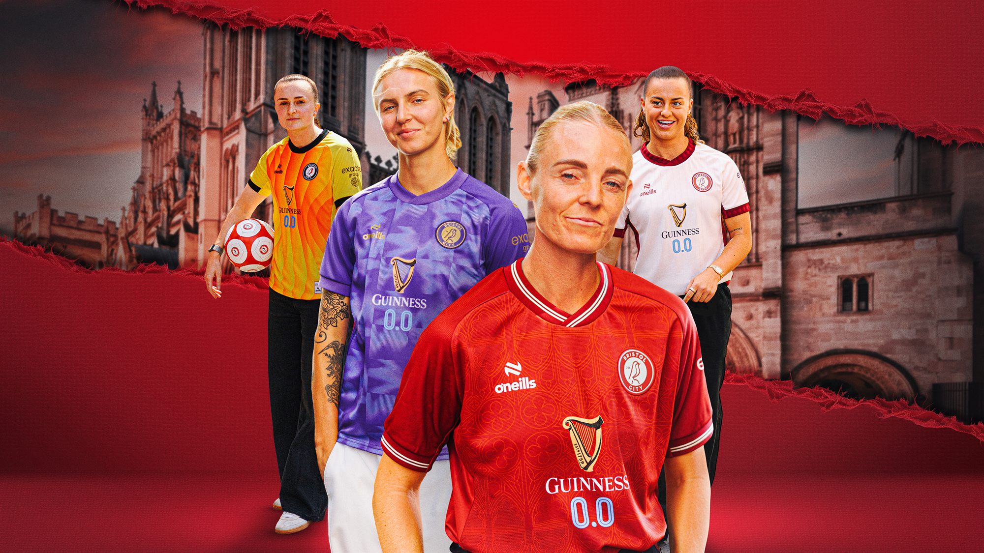 Bristol City Women 2026/27 kit launch campaign artwork