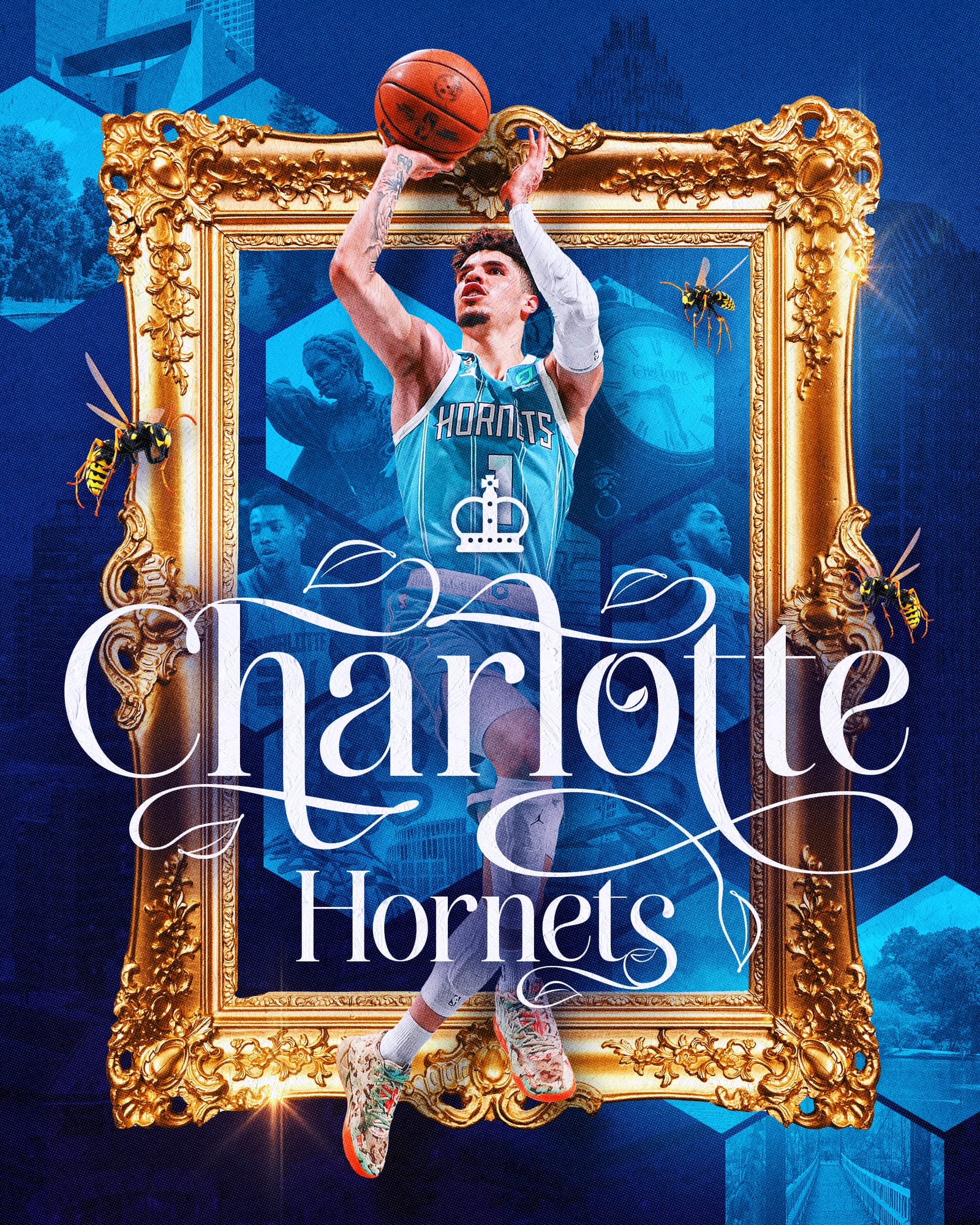 NBA City Series Charlotte Hornets artwork