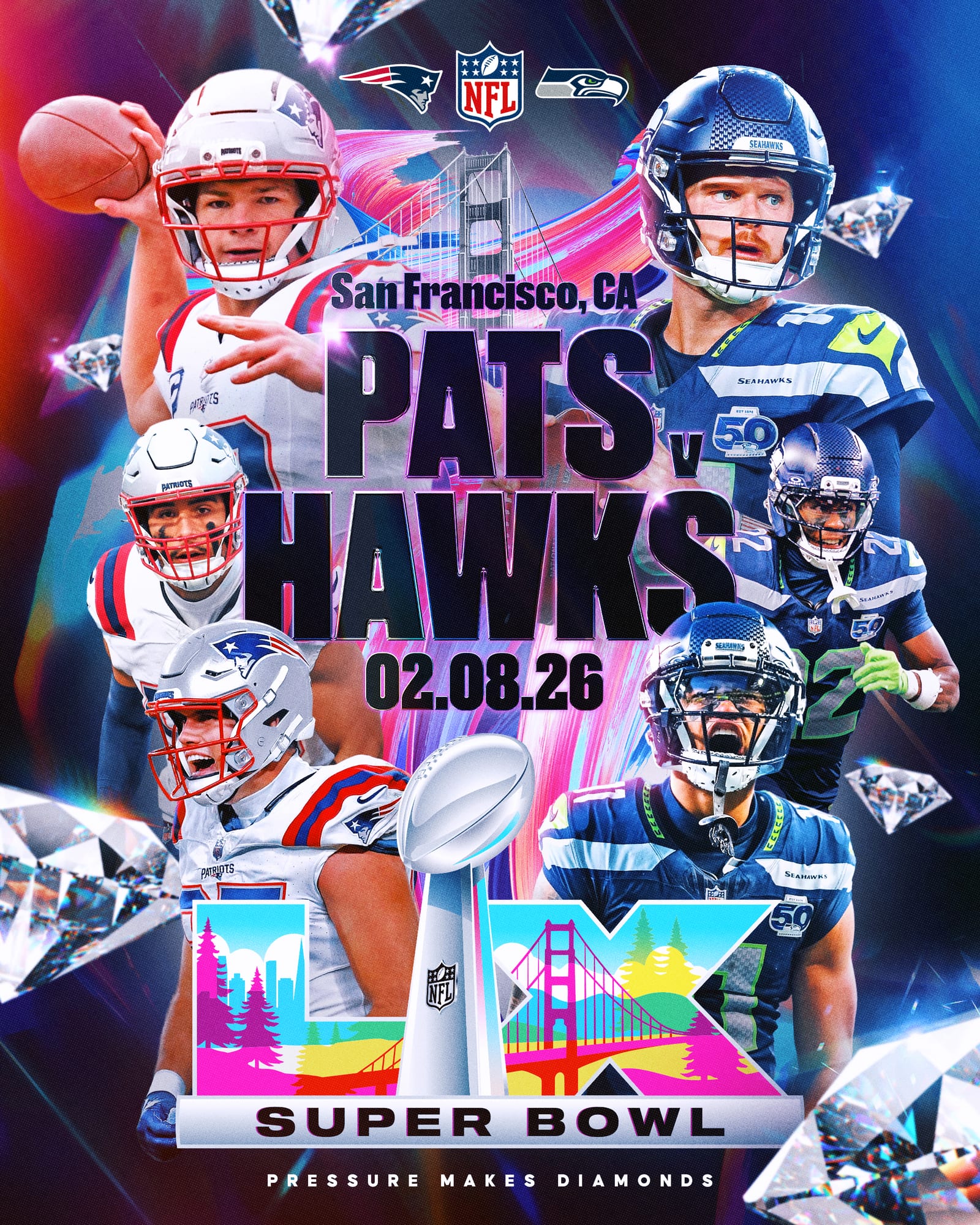 NFL Super Bowl LX artwork